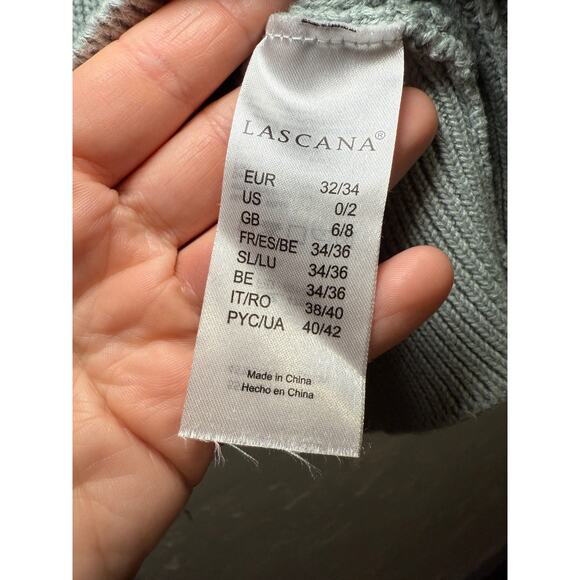 Lascana knit lace v neck sweater womens 0/2 cozy boho‎ chic coquette ethereal - Picture 5 of 10